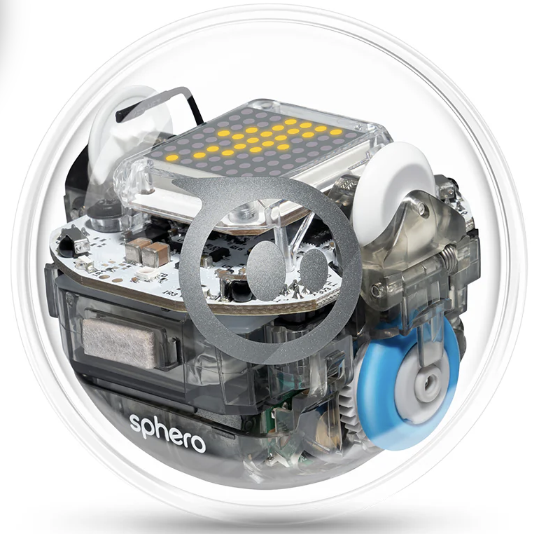 Sphero Bolt+ Programmable Robot. This robot can be used with tablets to steer the robot manually or programed to drive itself through written code.